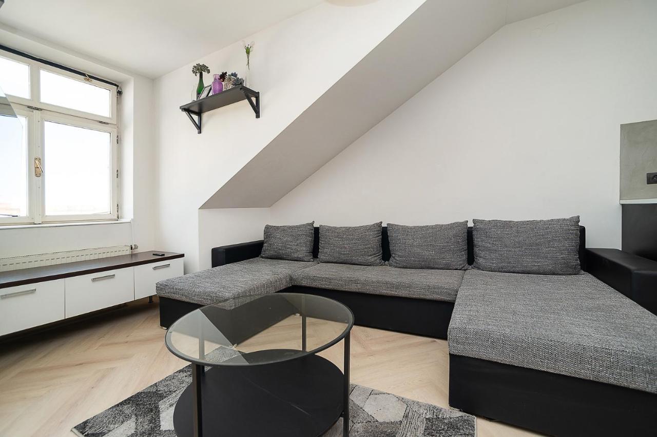 Big 4-bedroom flat, terrace with great Vítkov view Praga Exterior foto